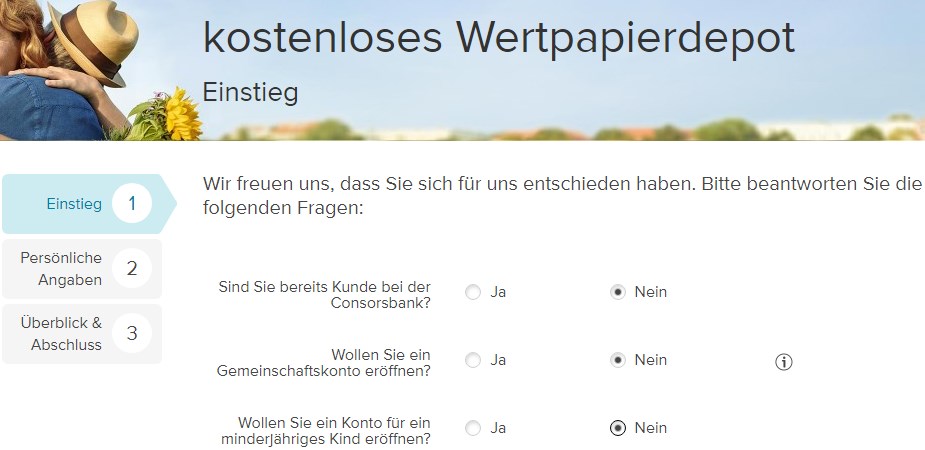Die Kontoeröffnung ist einfach und schnell erledigt.