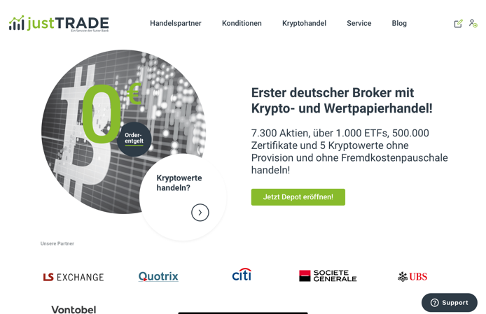 Erster deutscher Broker mit Krypto- und Wertpapierhandel!