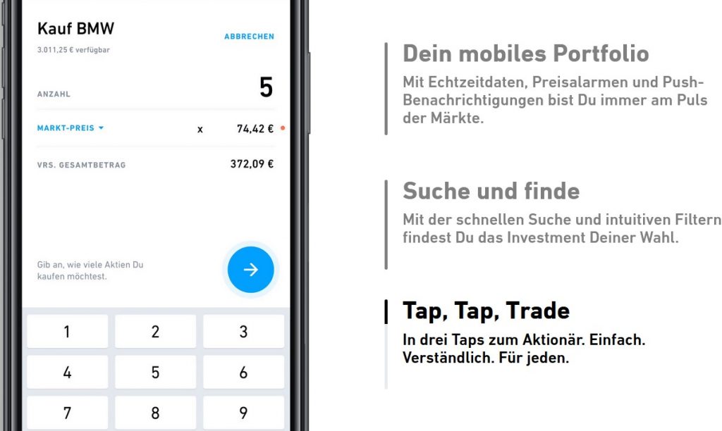 Einfache und intuitive Trading-App.